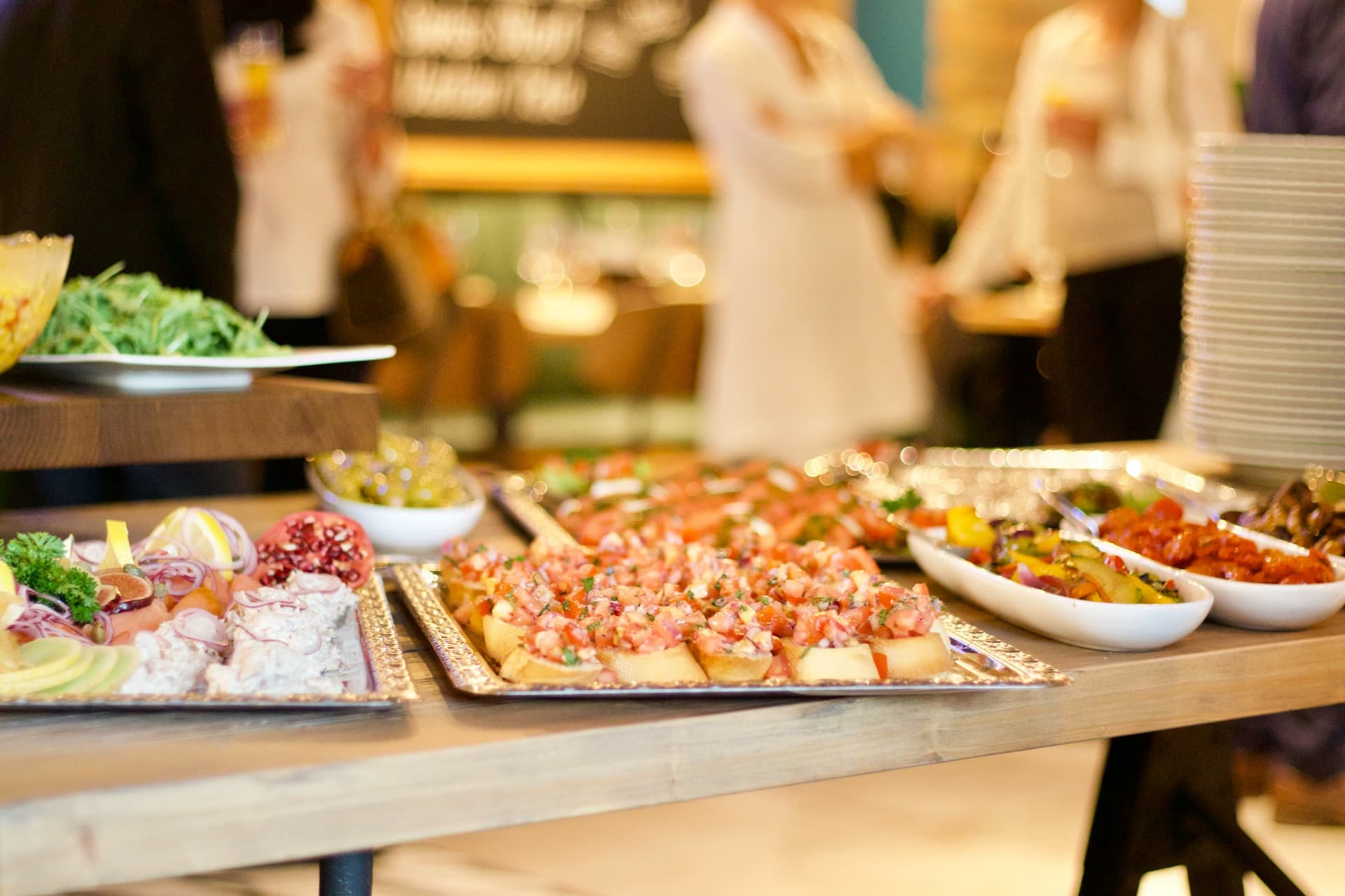 Food served on plates